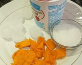 A picture of step 1 of Mango Lassi.
