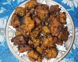 A picture of step 3 of Radish Leaves and Onion Fritters.