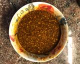 A picture of step 3 of Maple syrup and almond butter tofu - vegan.