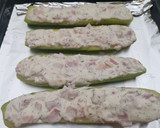 Foto del paso 4 de la receta: Calabacines rellenos de salmón ahumado y york