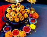 A picture of step 3 of Boondi Ladoo.