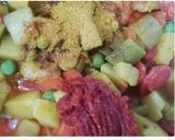 A picture of step 10 of Desi mix sabzi.