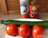 A picture of step 2 of Cucumber and Tomato Vinaigrette Salad.
