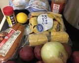 A picture of step 1 of Instant Pot Shrimp boil.