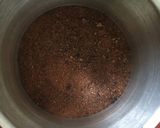 A picture of step 8 of Atta jaggery depression cake with dates.