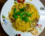 Hình bước làm 4 của món Mì trộn soup gà