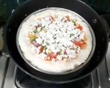 A picture of step 9 of No Oven, No Yeast Veg Pizza recipe.