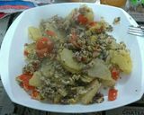 Foto del paso 5 de la receta: Revuelto de papas y carne