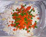 A picture of step 3 of Russian  salad.