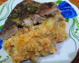 Foto del paso 8 de la receta: Chuletas marinadas con puré mixto rústico