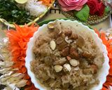 A picture of step 4 of Coconut rice with tricolour Salad.