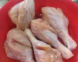 A picture of step 1 of Chatpata Chicken leg masala.