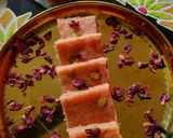 A picture of step 7 of Rose Coconut Burfi.