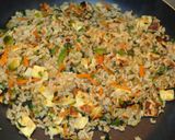 A picture of step 2 of Brown Fried Rice with Vegetables.
