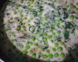 A picture of step 3 of Methi Malai Matar.