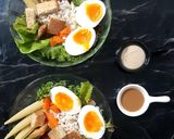รูปขั้นตอนการทำที่ 2 ของ Low Fat Dinner Menu "Mixed Salad Bowl 🥗with Medium-boiled Egg🥚