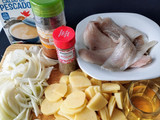Sopa de patatas y pescado {con un toque marroquí}