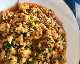 A picture of step 4 of Bheja Fry Mumbai style / Scrambled Fried Brain with Indian spices.