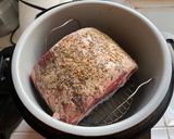 A picture of step 1 of Instant Pot Frozen Prime Rib.
