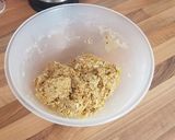 A picture of step 4 of Seitan sausages.