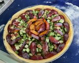 Une image de l'étape 9 de Tarte à la rhubarbe et prunes, crème pommes citron vert.