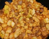 Padlizsános-cukkinis csirkeragu bulgurral recept fázis 6 fotója