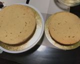 A picture of step 1 of Fondant lemon cake#fondant challenge.