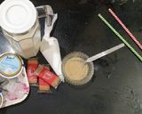 A picture of step 1 of Lotus Biscoff Milkshake.