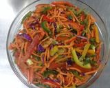 A picture of step 7 of Vegetable salad with a touch of Red cabbages.