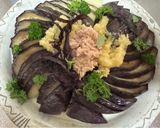 A picture of step 4 of Japanese Aubergine Salad (just boil 👏).