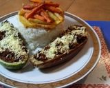 Foto del paso 8 de la receta: Berenjena y calabacín relleno de carne molida