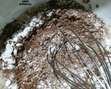 A picture of step 1 of Eggless Chocolate Pudding With a cup of Cappuccino.