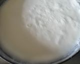 A picture of step 1 of Khoya kesar peda.