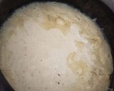 A picture of step 3 of Nawabi Paneer Korma in white Gravy.