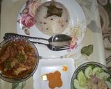 A picture of step 1 of Rice and beans (garau garau).