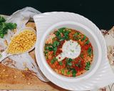 A picture of step 2 of Mint Boondi Raita.