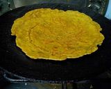 A picture of step 2 of Baisan ka paratha with chai.