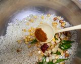 A picture of step 3 of Sabudana mixture/Sago mixture.