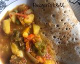 A picture of step 11 of Sinasir with potato veggies.