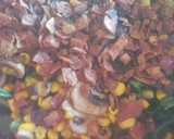Foto del paso 11 de la receta: Ensalada de espinacas con tocino. Siete delicias