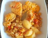Foto del paso 7 de la receta: Bacalao a mi manera, con papas y garbanzos. 🍽🍷