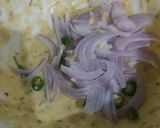 A picture of step 2 of Mix veg pakoray.