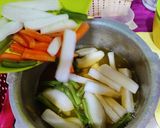 A picture of step 4 of Sambar with winter vegetables(One pot no onion no garlic sambar).