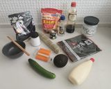 A picture of step 1 of Californian Rolls and Tuna sushi.