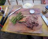 Open steak polenta sandwich with asparagus and horseradish recipe step 3 photo