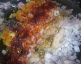 A picture of step 2 of Egg Ghotala with omelette.