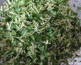 A picture of step 1 of Fenugreek leaves panki.