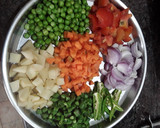 ஈசி அன்ட் டேஸ்டி வெஜ் புலாவ் ரெசிபி ஸ்டேப் 1 புகைப்படம்