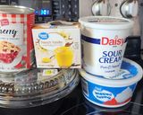 A picture of step 1 of Heaven on Earth No bake cake.