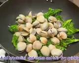 Pan fried sea bream with sake braised clams and broccolini recipe step 5 photo